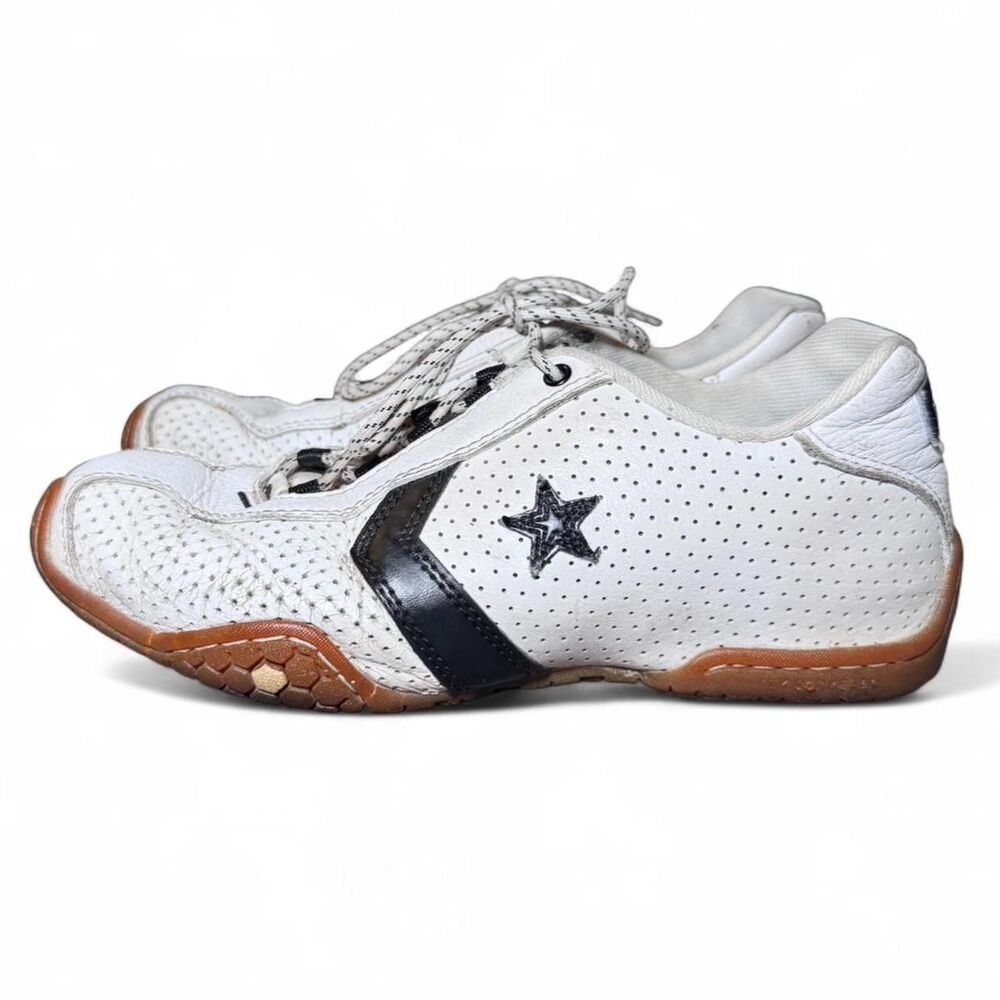 Converse Catch 22 Ox White Black Leather Sneakers Men 6 Women 7.5 Athletic Shoes